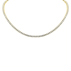 SPECIAL! 5.01ct G SI 14K Yellow Gold Diamond Tennis Necklace 10 + 4" Ext