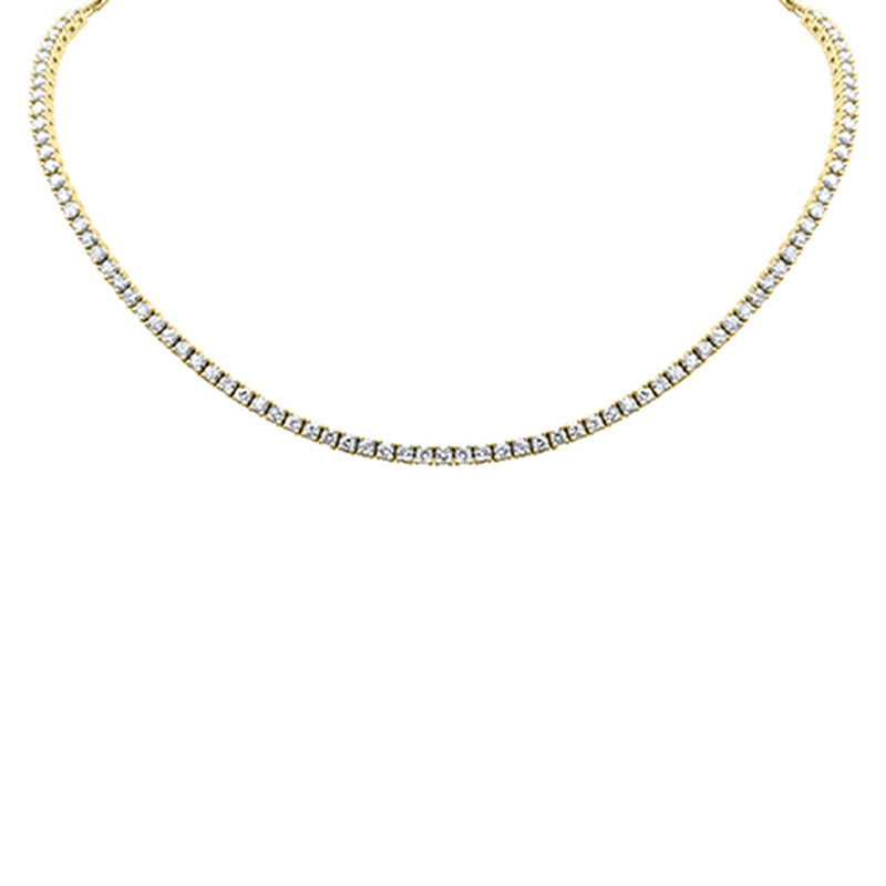 SPECIAL! 5.01ct G SI 14K Yellow Gold Diamond Tennis Necklace 10 + 4" Ext