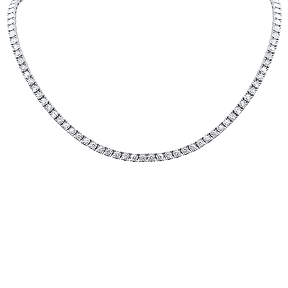 SPECIAL!  3.98ct G SI 14K White Gold Diamond Miracle Setting Tennis Necklace 14 + 3" Ext