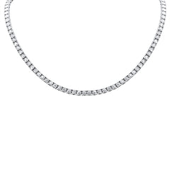 SPECIAL!  3.98ct G SI 14K White Gold Diamond Miracle Setting Tennis Necklace 14 + 3" Ext