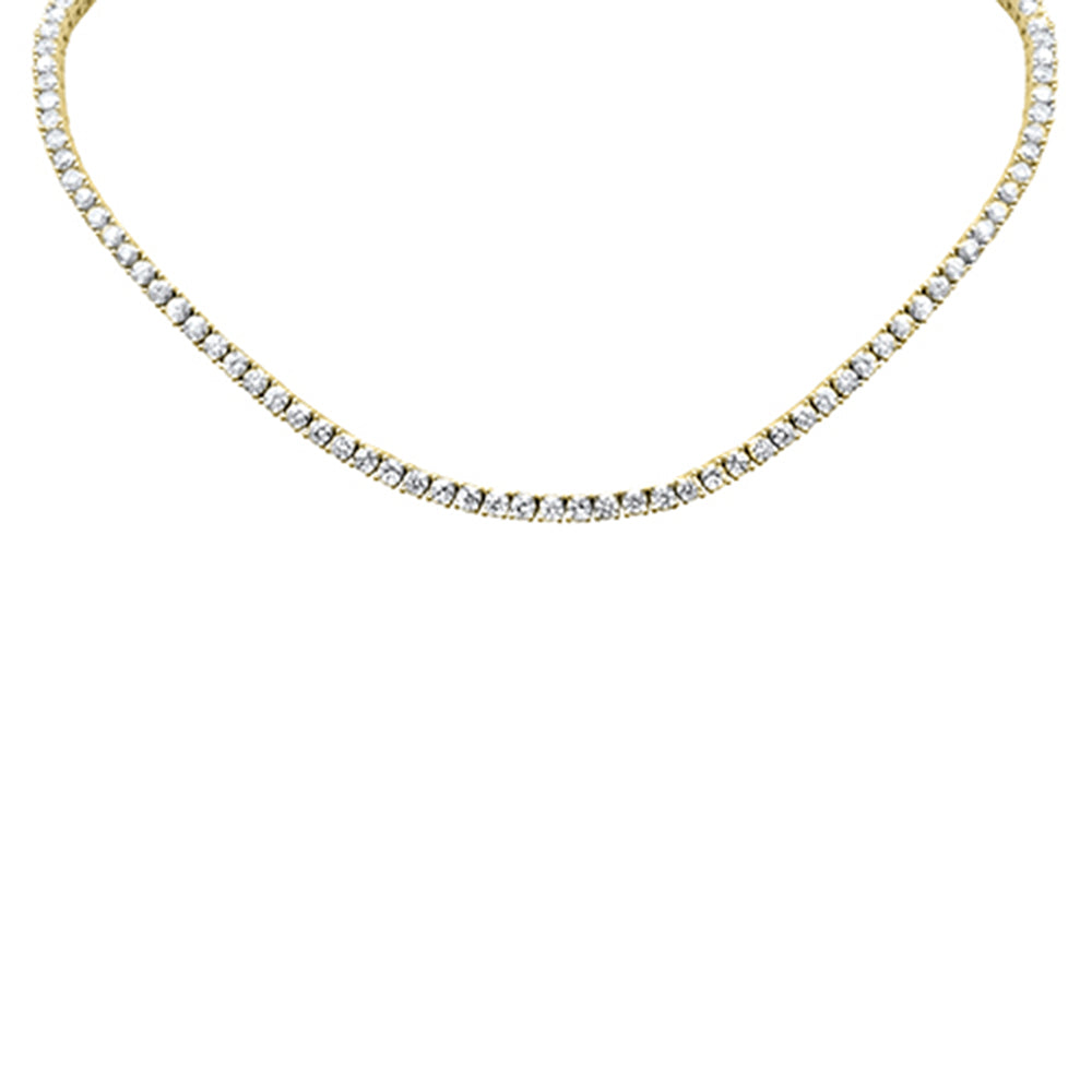 SPECIAL! 9.24ct G SI 14K Yellow Gold Diamond Round Tennis Necklace 12" + 4" Ext
