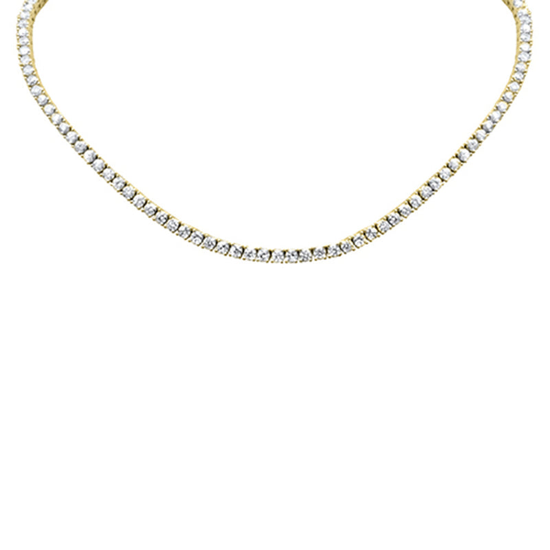 SPECIAL! 9.24ct G SI 14K Yellow Gold Diamond Round Tennis Necklace 12" + 4" Ext