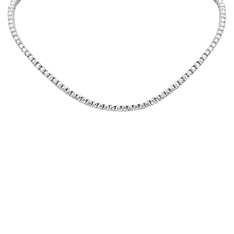 SPECIAL! 9.36ct G SI 14K White Gold Round Diamond Tennis Necklace 12" + 4" Ext