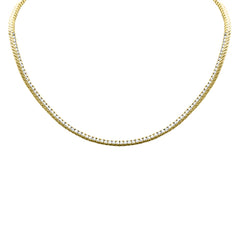 SPECIAL! 1.99ct G SI 14K Yellow Gold Diamond Tennis Necklace 14" + 2" Ext