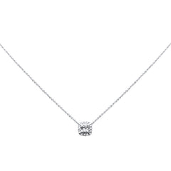 SPECIAL! .13ct G SI 14K White Gold Round Diamond Pendant Necklace 16" + 2" Ext