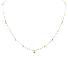 DIAMOND CLOSEOUT!  .15ct G SI 14K Yellow Gold Multi Color Gemstone Necklace 18" Long