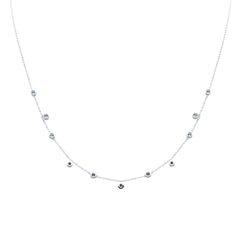 SPECIAL!.30ct G SI 14K White Gold Aquamarine Gemstone Necklace 18+ 2" Long