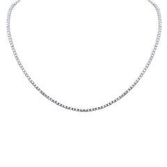 SPECIAL! 4.63ct G SI 14K White Gold Round Diamond Tennis Necklace 14.5" Long
