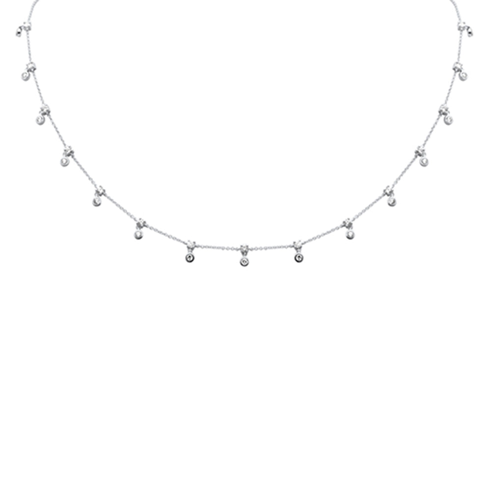 DIAMOND CLOSEOUT!  1.26ct G SI 14K White Gold Diamond Pendant Necklace 16+2" Ext