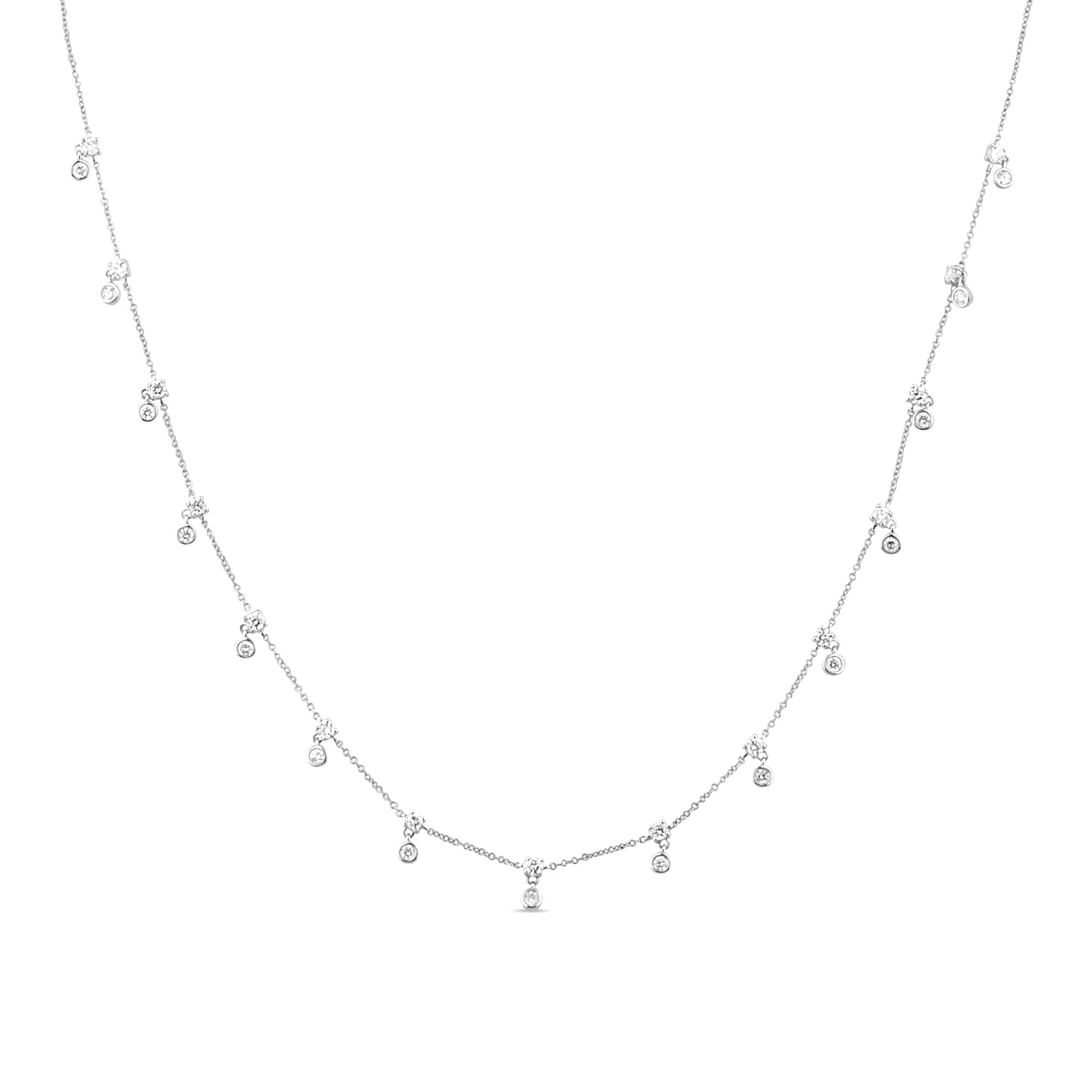 DIAMOND CLOSEOUT!  1.26ct G SI 14K White Gold Diamond Pendant Necklace 16+2" Ext