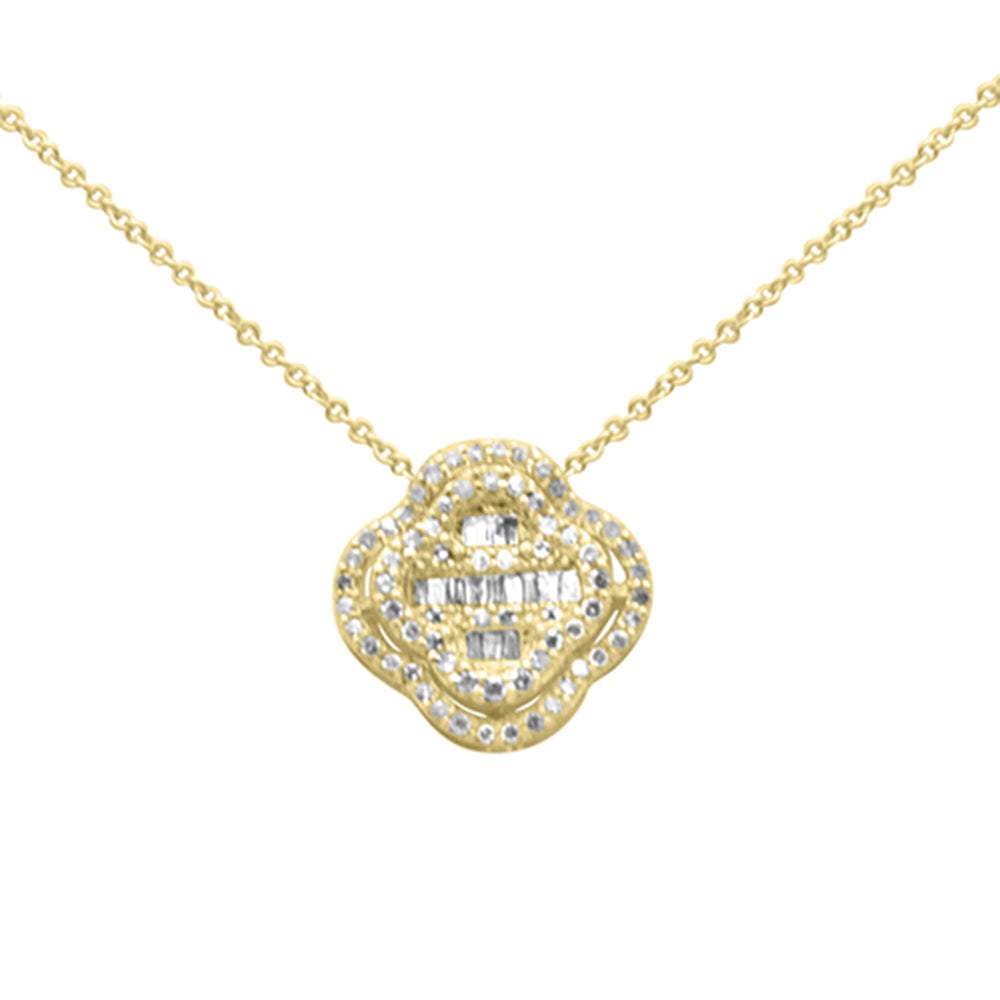 DIAMOND CLOSEOUT!  .41ct G SI 14K Yellow Gold Diamond Pendant Necklace 18" Ext