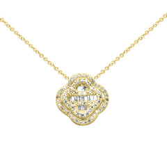 DIAMOND CLOSEOUT!  .41ct G SI 14K Yellow Gold Diamond Pendant Necklace 18" Ext