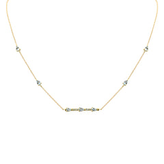 SPECIAL!.84ct G SI 14K Yellow Gold Aquamarine Gemstone Pendant Necklace 14+2" Ext