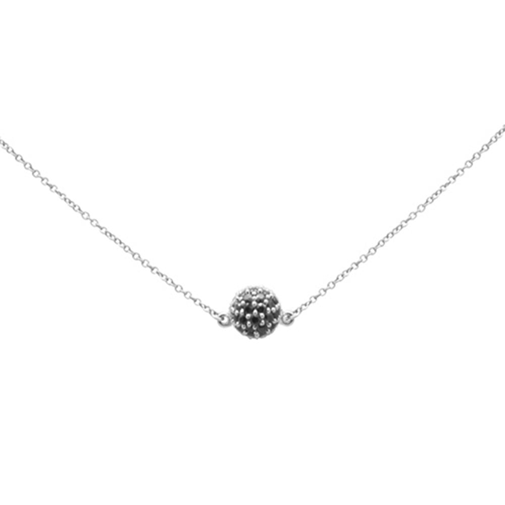 GEMSTONE CLOSEOUT!   .51ct G SI 14K White Gold Blue Sapphire Pendant Necklace 16 + 2" Ext