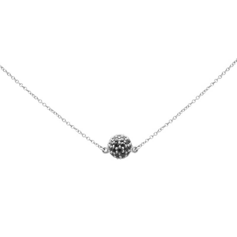 GEMSTONE CLOSEOUT!   .51ct G SI 14K White Gold Blue Sapphire Pendant Necklace 16 + 2" Ext