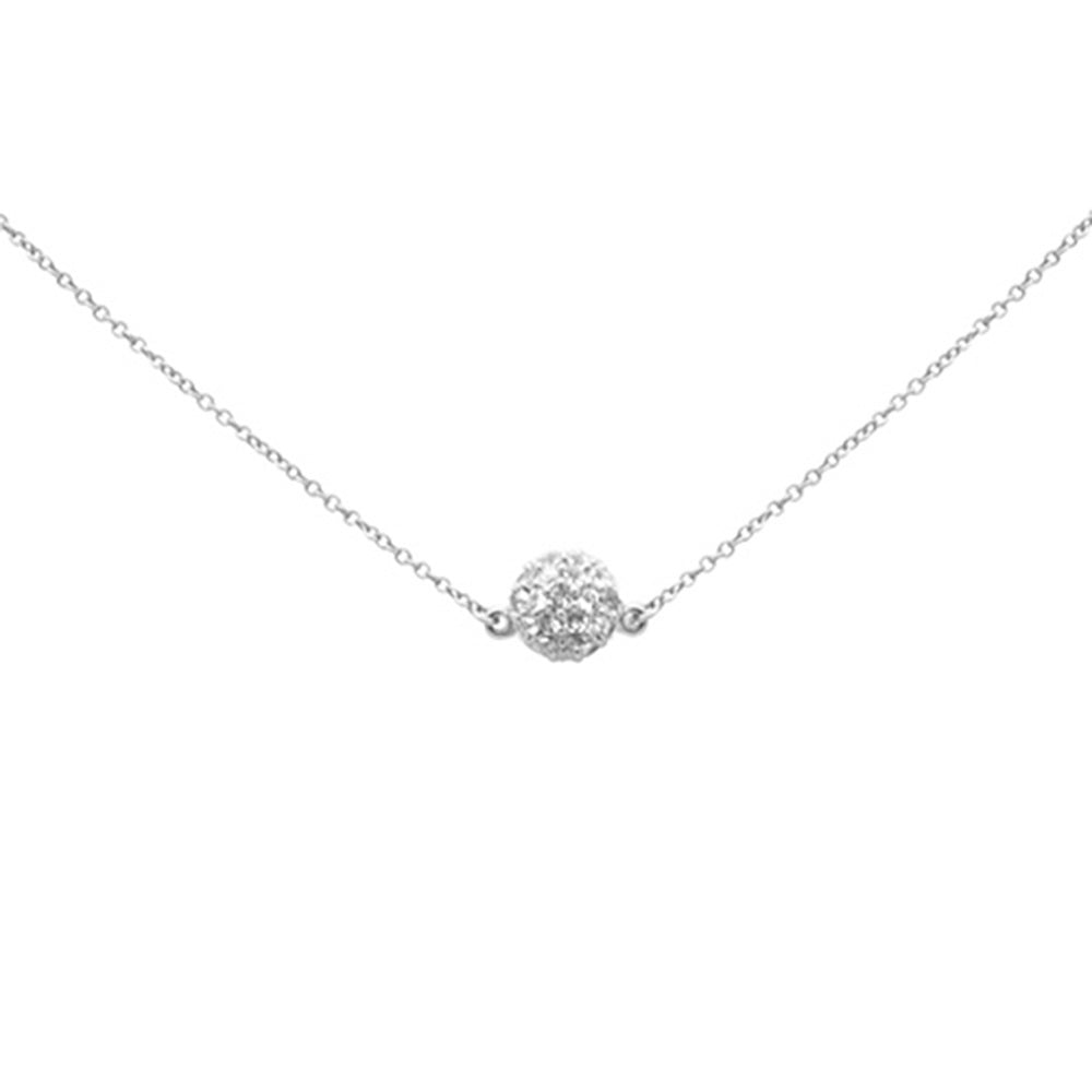 SPECIAL! .44ct G SI 14K White Gold Round Aquamarine Pendant Necklace 16 + 2" Ext