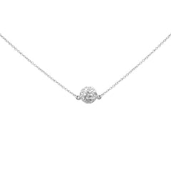 SPECIAL! .44ct G SI 14K White Gold Round Aquamarine Pendant Necklace 16 + 2" Ext