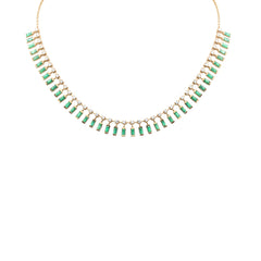 SPECIAL! 5.73ct G SI 14K Yellow Gold Diamond & Emerald Pendant Necklace 14 + 2" Ext