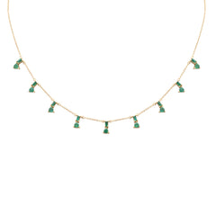 GEMSTONE CLOSEOUT! 1.26ct G SI 14K Yellow Gold Green Emerald Pendant Necklace 16 + 2" Ext