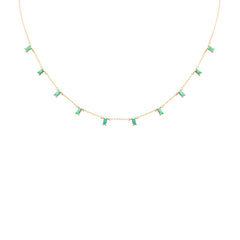 SPECIAL! 1.10ct G SI 14K Yellow Gold Green Emerald Gemstone Pendant Necklace 16 + 2" Ext