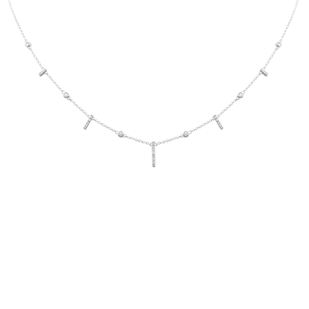 DIAMOND CLOSEOUT!  .25ct G SI 14K White Gold Diamond Dangling Necklace 16" Long