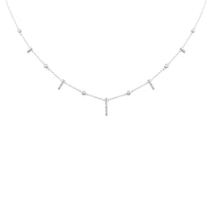 DIAMOND CLOSEOUT!  .25ct G SI 14K White Gold Diamond Dangling Necklace 16" Long