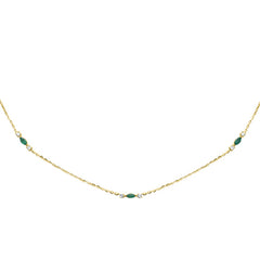 SPECIAL! .32ct G SI 14K Yellow Gold Diamond & Emerald Pendant Necklace 16 + 2" Ext