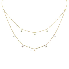 SPECIAL! .30ct G SI 14K Yellow Gold Diamond Pendant Necklace 16+2" Long