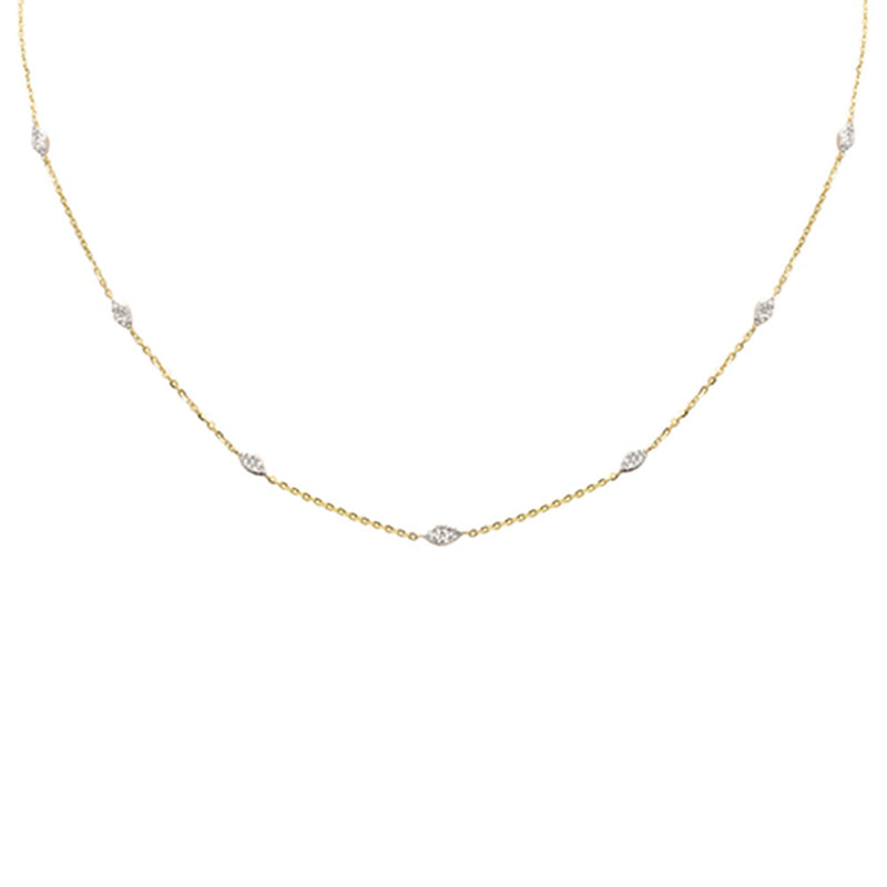 SPECIAL! .31ct G SI 14K Yellow Gold Diamond Pendant Necklace 16+2" Long