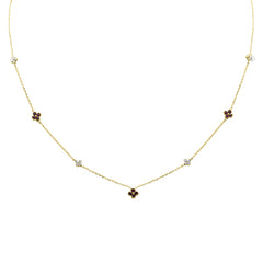 DIAMOND CLOSEOUT!  .38ct G SI 14K Yellow Gold Diamond & Ruby Gemstone Pendant Necklace 16+2" Long