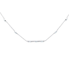 SPECIAL! .53ct G SI 14K White Gold Aquamarine Pendant Necklace 16 + 2" Ext