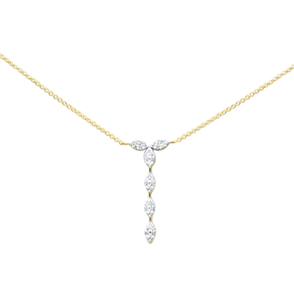 DIAMOND  CLOSEOUT!   .25ct G SI 14K Yellow Gold Round Diamond Pendant Necklace 16 + 2" Ext