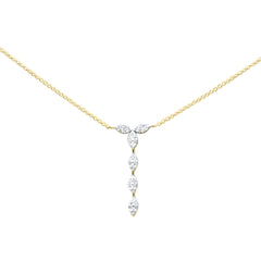 DIAMOND  CLOSEOUT!   .25ct G SI 14K Yellow Gold Round Diamond Pendant Necklace 16 + 2" Ext
