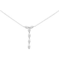 DIAMOND  CLOSEOUT!  .25ct G SI 14K White Gold Diamond Pendant Necklace 16 + 2" Ext