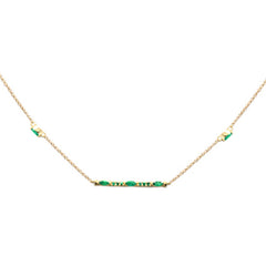 SPECIAL! .58ct G SI 14K Yellow Gold Green Emerald Gemstone Pendant Necklace 16 + 2" Ext
