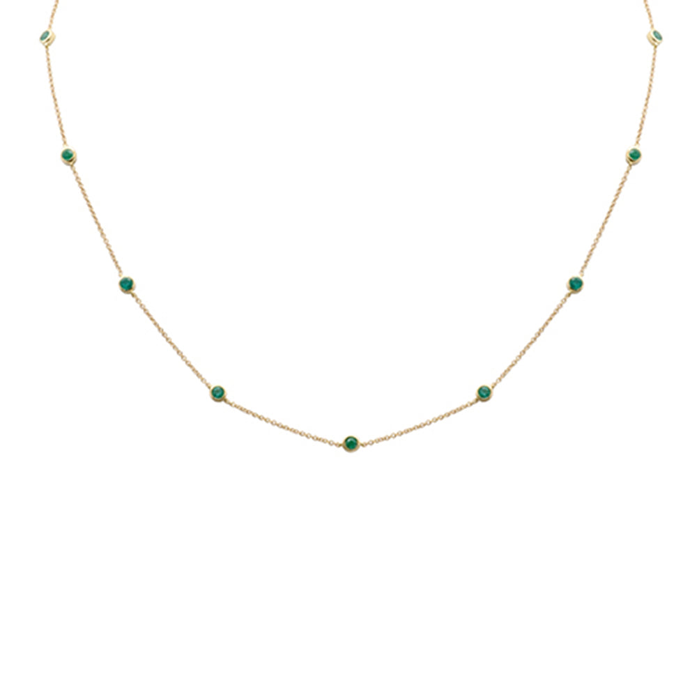 SPECIAL! .62ct G SI 14K Yellow Gold Green Emerald Gemstone Pendant Necklace 16 + 2" Ext