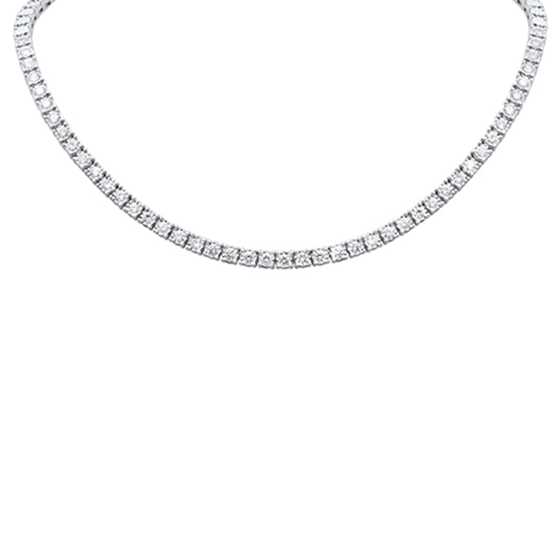 SPECIAL! 4.48ct G SI 14K White Gold Round Diamond Tennis Necklace 14+2" Long