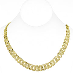 SPECIAL! 11mm 12.73ct G SI 14K Yellow Gold Baguette & Round Diamond Cuban Necklace 22"