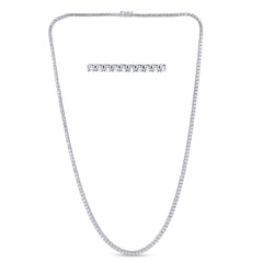 SPECIAL!5.07ct G SI 14K White Gold Diamond Tennis Necklace 16" Long