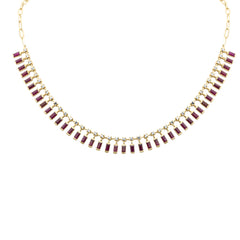 SPECIAL! 8.74ct G SI 14k Yellow Gold Diamond & Ruby Gemstones Pendant Necklace 14+2" Ext Long Chain