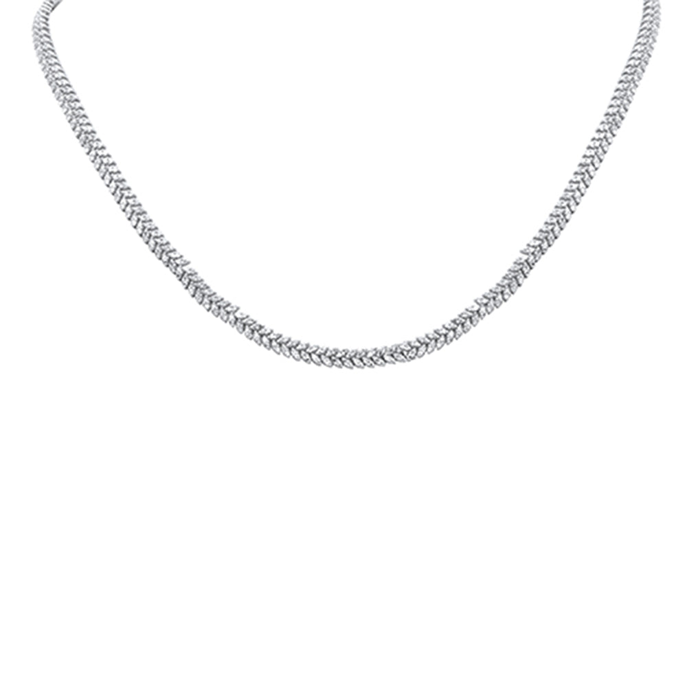 SPECIAL!5.83ct G SI 14K White Gold Marquise Diamond Leaf Style Tennis Necklace 18" Long