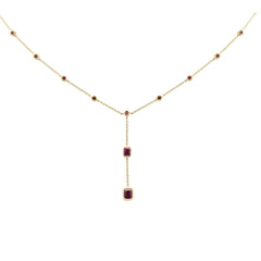 GEMSTONE CLOSEOUT! 1.02ct G SI 14K Yellow Gold Ruby Gemstone Pendant Necklace 16+2" Long Chain