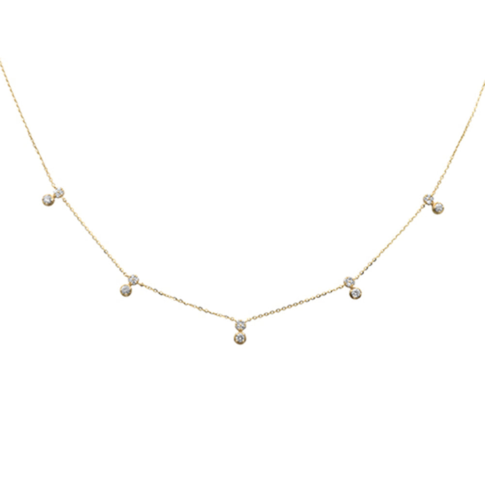 SPECIAL! .31ct G SI 14K Yellow Gold Diamond Pendant Necklace 16+2" Ext Long