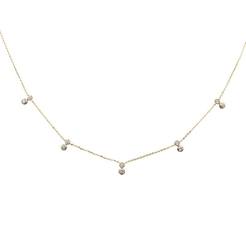 SPECIAL! .31ct G SI 14K Yellow Gold Diamond Pendant Necklace 16+2" Ext Long