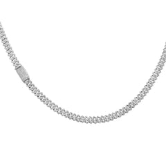 SPECIAL! 6MM 4.11ct G SI 14KT White Gold Square Diamond Micro Pave Cuban Necklace 18" Long (Copy)