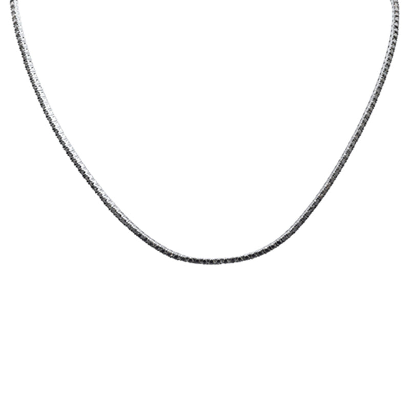 SPECIAL! 5.17ct G SI 14K White Gold Diamond Black Diamond Tennis Necklace 16" Long