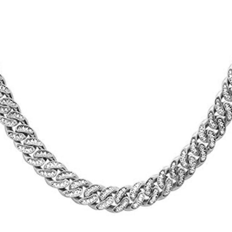 SPECIAL! 3mm 2.39ct G SI 14k White Gold Round Diamond Cuban Necklace 16"