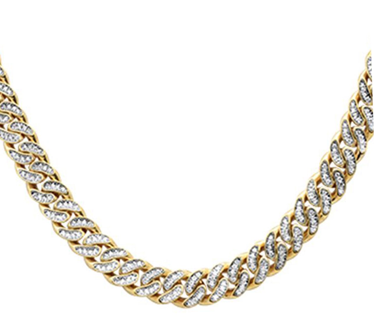 SPECIAL!3mm 1.60ct G SI 14k Yellow Gold Diamond Round Cuban Necklace 16"