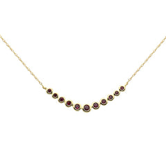SPECIAL! .30ct G SI 14K Yellow Gold Ruby Gemstones Pendant Necklace 18" Long Chain