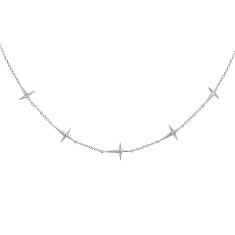SPECIAL! .07ct G SI 14K White Gold Diamond Cross Pendant Necklace Pendant  16+2" Long